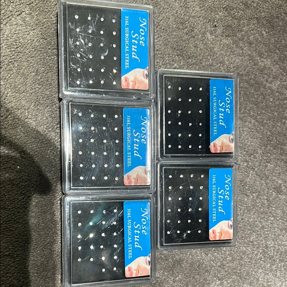 Surgical Steel Nose Studs Set